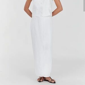 Dissh linen midi skirt